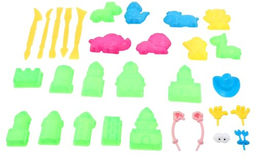 Kisangel Lot de 30 Jouets De Sable Amusants pour Garçon Et Filles – Moules Colorés, Outils en Plastique Robustes, Ensemble De Jeux De Plage Polyvalent pour Jeu Créatif à L'extérieur
