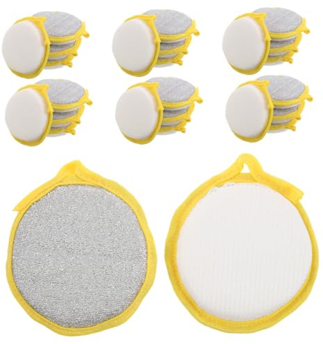 BESTYASH 50pcs Dishwashing Sponge Kitchen Dual Sided Scrub Sponge for Dishes Non Scratch Cleaning for Kitchenware