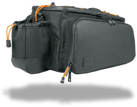 SKS GERMANY Infinity URBAN TRUNKBAG XL Fahrradtasche | Erweiterbarer Stauraum durch Seitentaschen, Montage mit Hypalon-Klettstraps, Flaschenhalter mit Gummizug, RegenCOVER