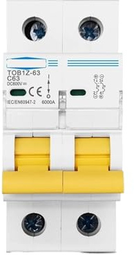 Disjoncteur 2P CC 600 V, fusible unipolaire à courant continu à courbe C for installation photovoltaïque (1 pièce)(2P 6A)