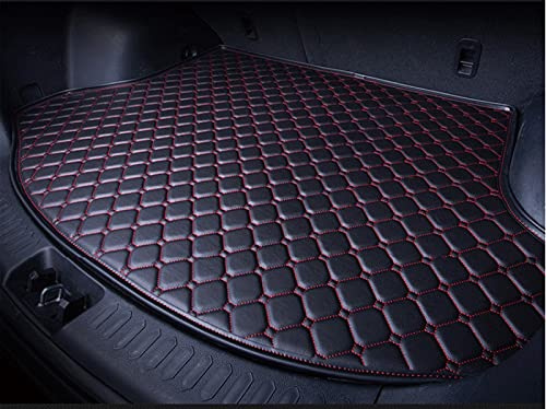 Car Rear Boot Leather-Mat for Dacia Duster 2024 2025 (upper layer), Cargo Tray Liners Anti-Scratch Anti-Slip Carpets, Trunk Protector Pad Accessories,Black+Red