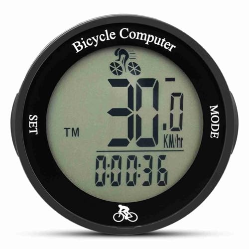 Aumotop Computer da Bici Wireless con Retroilluminazione a LED Tachimetro Ciclo Multifunzionale per Ciclisti Bianco Digitale (#2)