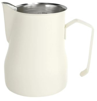 Milk Frothing Pitcher, Brocca for schiuma di latte da 350/500 ml in acciaio inossidabile(White 500ml)