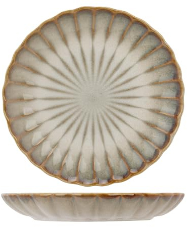 Mysiga och trendiga frukosttallrikar/desserttallrikar – Astera pärlbeige – ø 21 cm – 4 stycken