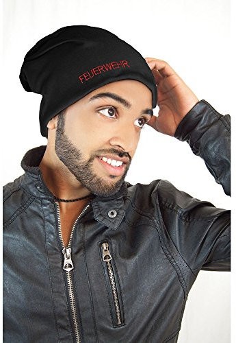 Fan-O-Menal Beanie Long Mütze Feuerwehr 54602 schwarz
