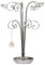 HOHIYA 15 Inch Necklace Holder Stand Jewellery Tree for Bracelets Watches Birthday Christmas Monther Day Party Home Gift Chrome Silver