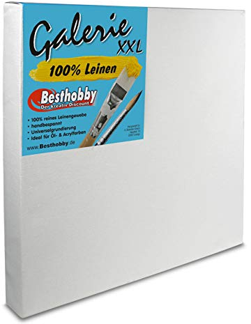 Bespannte Keilrahmen -Galerie XXL- 100% Leinen (40x100 cm) Leinwand Rahmen bespannt aus 100% Leinen
