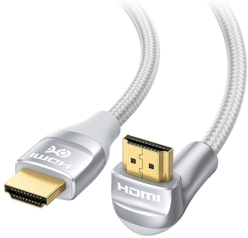 Cable Matters 48Gbps Ultra HD 8K Right Angle HDMI Cable 2m (270 Degree HDMI Cable)