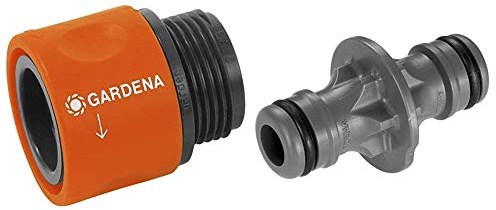 Gardena Übergangs-Schlauchstück: Anschlussteil als Übergang von Einer Schlauchverschraubung Hahnverbinder, für 26.5 mm Gewinde & Kupplung: Verbindungsteil zur sicheren Schlauchverbindung