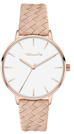 Tamaris Damenuhr mit Lederband – Runde schlichte Armbanduhr für Damen 36 mm - Armbanduhr in verschiedenen Farben