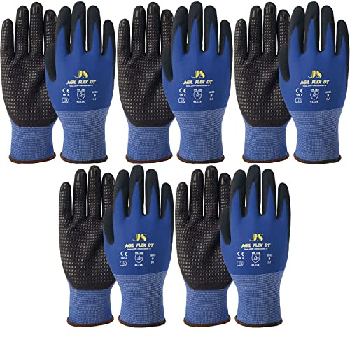vasalat Arbeitshandschuhe mit Noppen Agil Flex DT Montagehandschuhe Größe 10, XL - 5 Paar