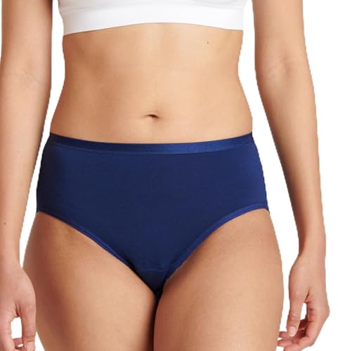 Jockey Worry Free Hipster - Menstruationsunterwäsche, auslaufsichere Perioden Unterwäsche, Unterhosen Damen für leichte bis mittelschwere Regel, Baumwoll Unterwäsche Damen