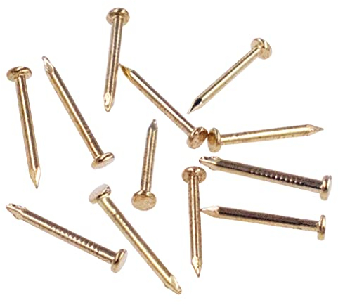 OMOTOOL Clavos de cabeza redonda (300 unidades), latón latón (15 mm)