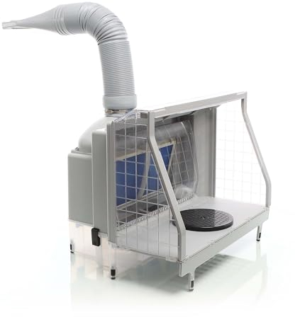 XPOtool Airbrush Absauganlage mit Wasserwand 11m³/min, Wasserfall Wasserschild mit LED und Lüfter zur Farbnebel Absaugung, hochwertige Lackierkabine für Airbrush-Arbeiten