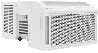 GE Profile ClearView Window Air Conditioner 8,300 BTU, WiFi Enabled, Ultra Quiet for Medium Rooms, Full Window View with Easy Installation, 8K Window AC Unit, White (Renewed)