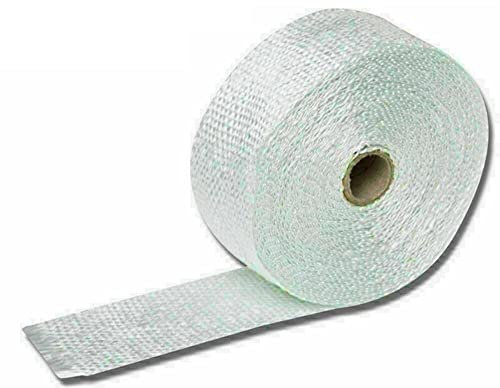 LIUCHUCHU Hitzeschutzband 5M Universal Auto Motorrad Schild Auspuff Bandage Thermische Wrap Isolierung Baumwollband Wärmedämmung Tuch Zubehör Auspuff Hitzeschutzband(White)
