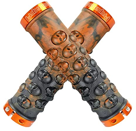 SkyjOy Fahrradgriffe Fahrradgriffe Anti-Skid Komfortable Rubber Fahrrad Lenker Grips Berg Rennrad Griff Bar Griffe Fahrradgriffe Fahrradgriffe Ergonomisch (Color : Orange orange Ring)