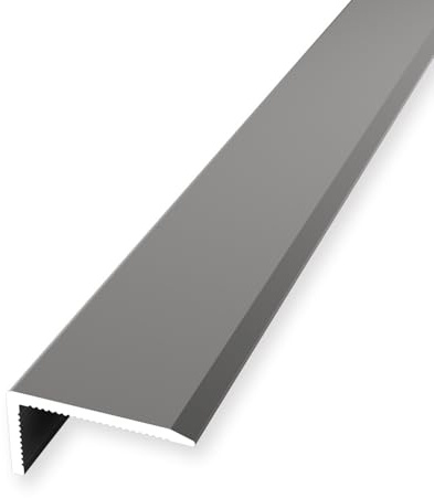 Treppenkantenprofil 10 x 20 x 1000 mm Winkelprofil Aluminium Glatt Ungebohrt Edelstahl Einfasshöhe 0-7.7 mm Küberit