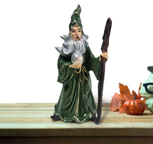 Halloweentrollkarls-häxa- – häxa-trollkarls-statydekoration | psykologiska