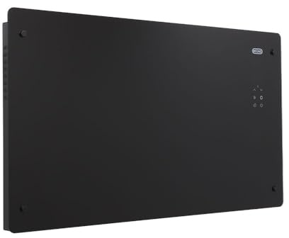 ECOSO 2500W Black WiFi Glass Panel Smart Electric Heater Feet 465 x 850mm