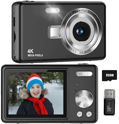 44MP Digital Camera for Kids Beginner
