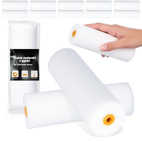 10x Rodillo Espuma 15 cm Pintura Barniz Laca Superficies Lisas Paredes Muebles Acabado Homogéneo Secado Rápido Uso Cómodo Perfecto Reformas Decoración Hogar