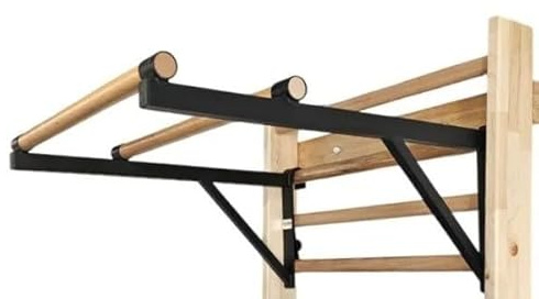 ARTIMEX Klimmzugbügel für Sprossenwand, zusammenklappbar - Wird in Heimen, Fitnessstudios oder Fitnesscentern für Training und Fitness verwendet, Artikelnr. 248-2 (Schwarz)