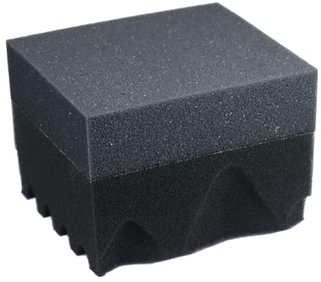 Almohadilla de aderezo de neumáticos de Espuma - Herramienta de aplicador de Agarre ergonómico | Esponja de Cera de patrón de Onda para Detalles automáticos, Limpieza de Pintura, Pulido de Las Ruedas