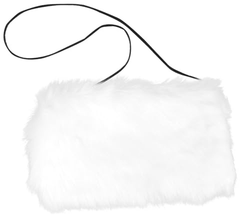 Muff Scaldamani Bianca in Pelliccia Sintetica Donna