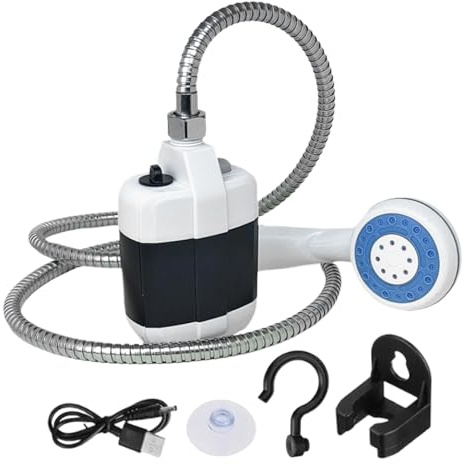 Ducha Portátil Para Camping - Ducha Exterior Con Batería Recargable | Equipo de Baño Exterior, Dispositivo Eléctrico Portátil para Ducha en Playa y Senderismo