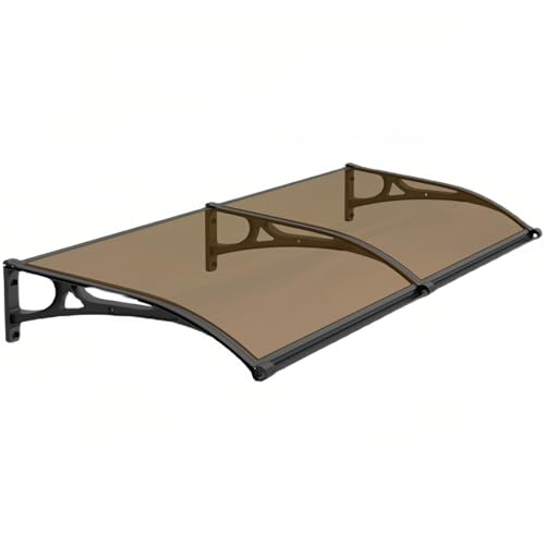 GZDXBF Auvent De Porte Transparent 70x80 Cm 120x100 Cm Marquise Solaire Abri Banne Facile À Installer Auvent en Arc - Entree Protection(31x47in (80x120cm))
