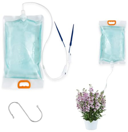 Vlecexs Bolsa de Riego Por Goteo Dispositivo de Riego Automático Sistema Riego Goteo Infusión Para Plantas 3,5l Automático Para Plantas De Interior Jardín BonsáIs