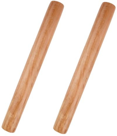 Nudelholz, 2 Stück Teigroller aus Holz, Ideal für Pizza, Kekse und Fondant, Perfekt für Backbegeisterte und Profis, 25 cm und 30 cm