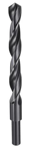 QUARKZMAN Punta Da Trapano 14mm Rotonda Acciaio Rapido Nitrurazione Nera | Ridotta A 10mm, 4241, Punto Standard 118°, Per Plastica Legno Rame Alluminio Ferro Metallo Medio Morbido