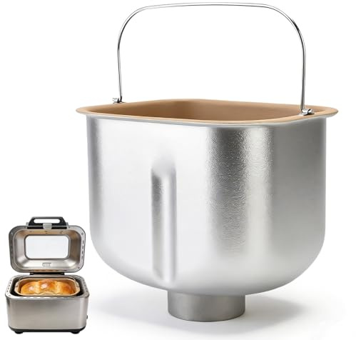 Bread Machine Baking Bucket, Stainless Steel Non Stick Bread Liner Mixer Baking Pan Bread Maker Replacement Parts for Kitchen Making