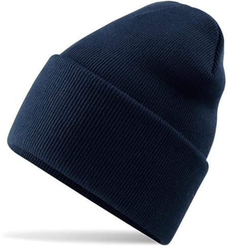 Hatstar Deep Cuffed Beanie Mütze | Wame Damen Wintermütze| Herren Feinstrick Mütze mit 10cm breiter Krempe | Strickmütze für Frauen Männer | Unisex - Dick - Weich - Warm