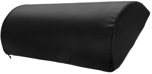 POPETPOP Cuscino Semi-ronde Ergonomico in Memory Foam Rivestimento in Pu Nero per Sostegno Gambe e Piedi, per Saloni di Bellezza e Massaggi Professionali