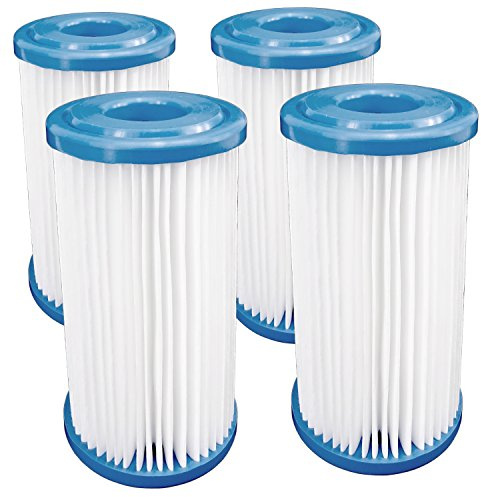 FILTROTECH Lamellenfilter 5 Zoll (127 mm), 20 Mikron, 4 Stück | Waschbarer Faltenfilter, Außendurchmesser 68 mm, Öffnungen 27 mm, für Gartenpumpe, Hauswasserwerk und Kreiselpumpe