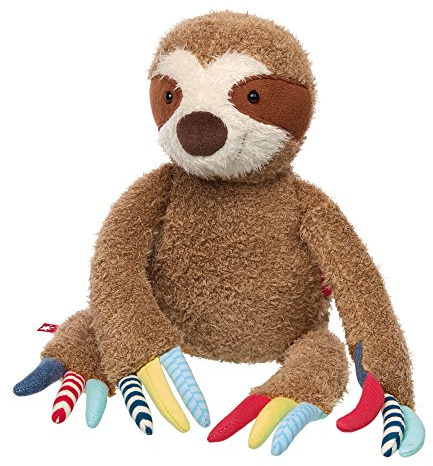 SIGIKID 38844 Faultier Patchwork Sweety Mädchen und Jungen Kuscheltier empfohlen ab Geburt mehrfarbig, 43 x 14 x 11 cm