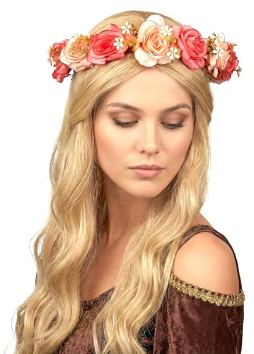 DEGUISE TOI Hippie-Blumenkranz für Erwachsene Kostümaccessoire bunt - Bunt