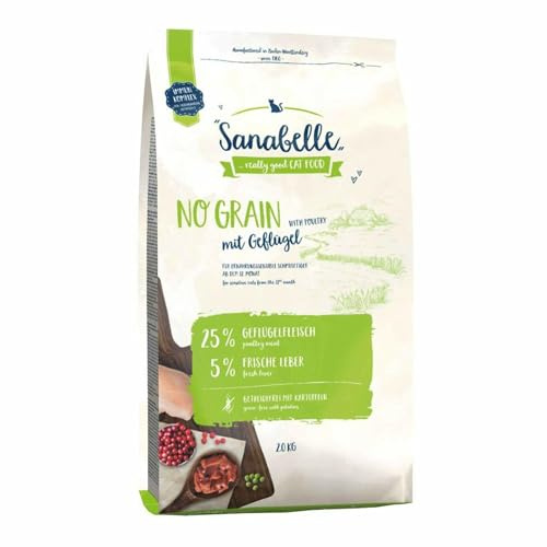 Bosch Pet Food Sanabelle No Grain mit Geflügel, Trockenfutter für Katzen, ohne Getreide, 1 Stück