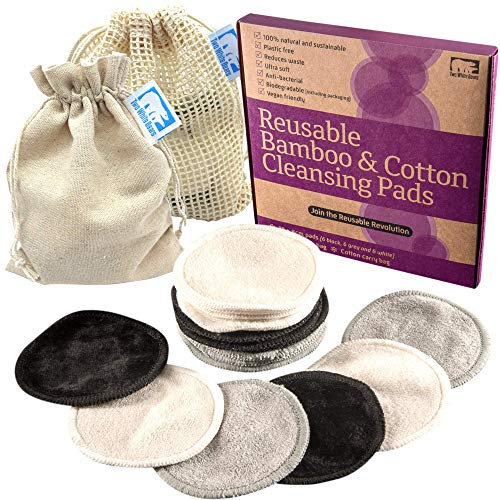 Two White Bears Reusable Makeup Remover Pads x18 - One Tree Planted per Sale. Super Soft Reusable Cotton Pads. Bamboo Make Up Face Wipes. Cotton Laundry & Storage Bags. Washable Eco Friendly Gifts.