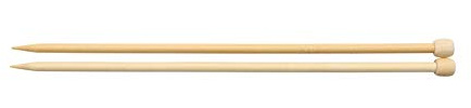 GLOREX Stricknadeln aus Bambus, 8,0 mm, 35 cm, natürlich, 8 mm