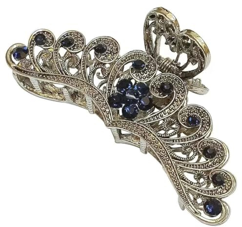 ADIASEN Große Vintage-Haarklammer aus Metall, für Damen, Haarspange, Badaccessoire