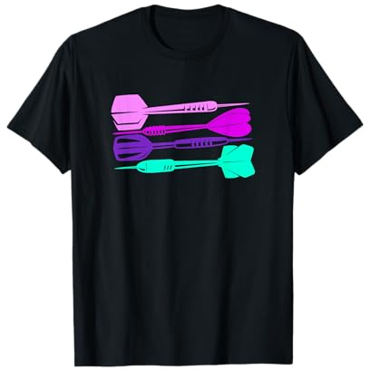 Retro Dartpfeil Frauen Dart Flights Darts Dartspielerin T-Shirt