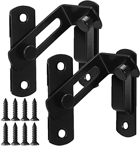 Favuit Türriegel Edelstahl, 90° Riegelschloss Schiebetür Schloss Türriegel Riegel Flip Latch Tür Schlossriegel mit Fester Schraube für Tor Fenster Schrank Schlafzimmer Gärten Badezimmer