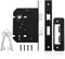 Bwintech 1 PCS 3 Lever Matt Black Mortice Sashlock 75mm (3 Inch), Door Lock with Key for Internal Doors, Reversible Catch