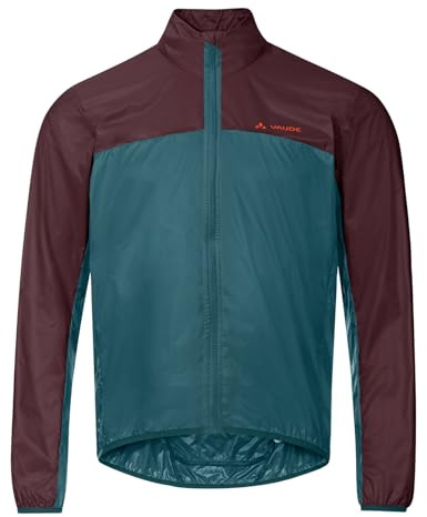 VAUDE Fahrradjacke Matera Air Jacket - ultraleichte Windjacke Herren 150 g, wasserabweisende Windjacke Rennrad Herren, winddichte & atmungsaktive Sportjacke - dark oak, XL