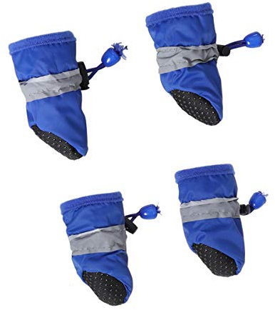 Baluue 4 Stück Schneestiefel Für Welpen Warme Wintersocken Hundeschuhe Für Den Winter Anti- Rutsch- Hundeschuhe rutschfeste Hundeschuhe Hundestiefel Für Kleine Hunde Der Hund Hundepfote