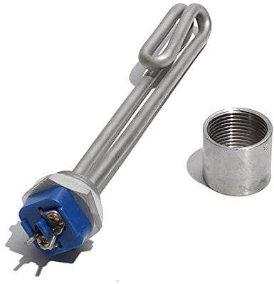 DHVIJA 1 Inch BSP/NPT Heating Element With Accessory 220~240V Screw In Type Immersion Water Heater For Water Boiler 304SUS 1KW/2KW/3KW joyous (Size : B-1 Inch NPT 220-240V, Color : 2KW 190mm)